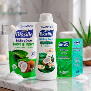 Shampoo Sábila y Coco Biosilk